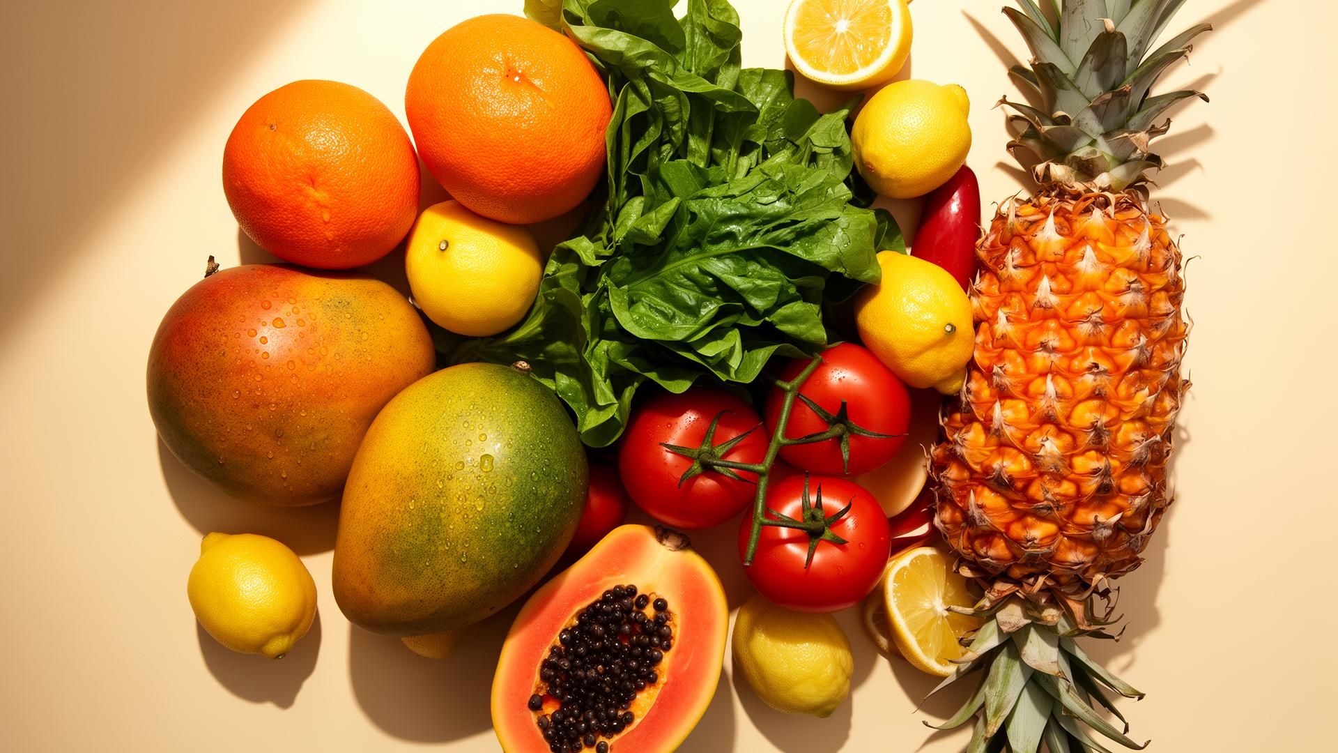 Frutas frescas selecionadas no atacado